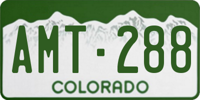CO license plate AMT288
