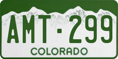 CO license plate AMT299