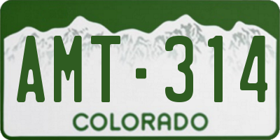 CO license plate AMT314