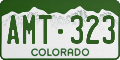 CO license plate AMT323