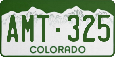 CO license plate AMT325