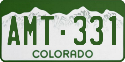 CO license plate AMT331