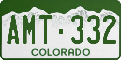 CO license plate AMT332