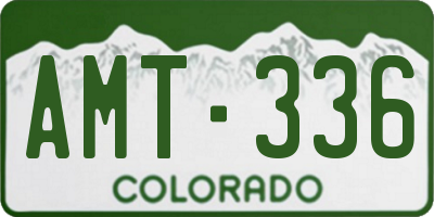 CO license plate AMT336