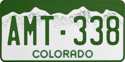 CO license plate AMT338