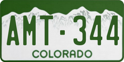 CO license plate AMT344
