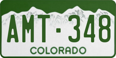 CO license plate AMT348
