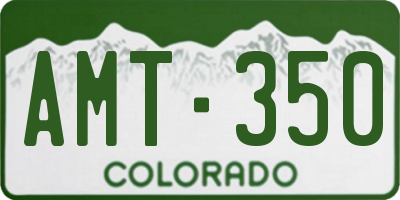 CO license plate AMT350