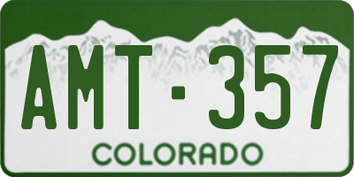 CO license plate AMT357