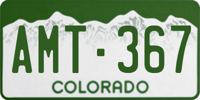 CO license plate AMT367