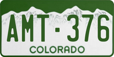 CO license plate AMT376