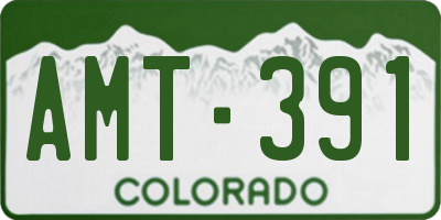 CO license plate AMT391
