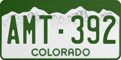 CO license plate AMT392