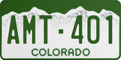 CO license plate AMT401