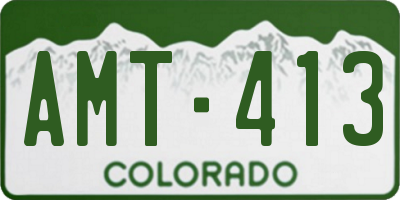 CO license plate AMT413