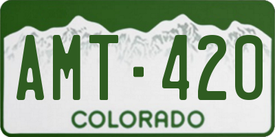 CO license plate AMT420