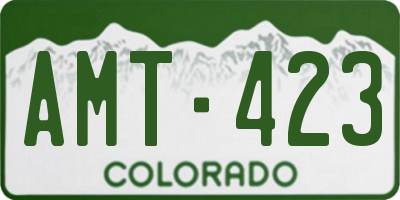 CO license plate AMT423