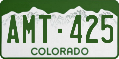 CO license plate AMT425