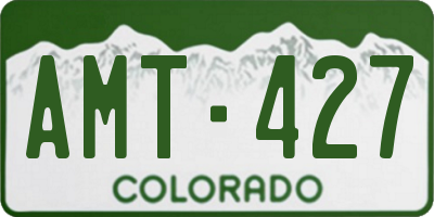 CO license plate AMT427