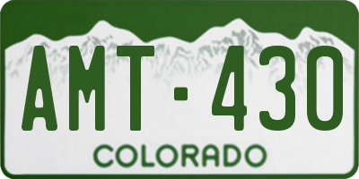 CO license plate AMT430