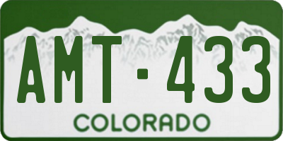 CO license plate AMT433