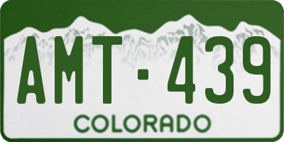 CO license plate AMT439