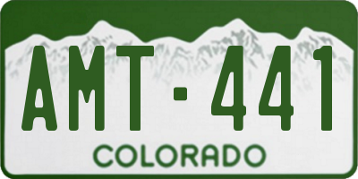 CO license plate AMT441