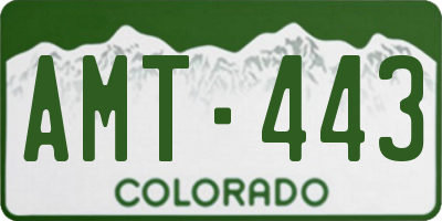 CO license plate AMT443