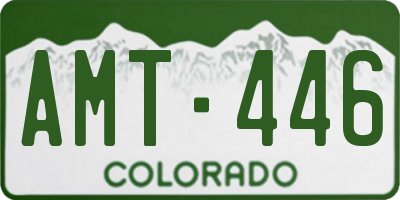 CO license plate AMT446