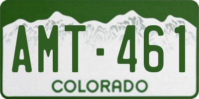 CO license plate AMT461