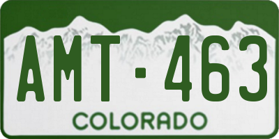 CO license plate AMT463