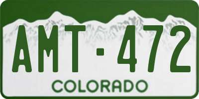 CO license plate AMT472