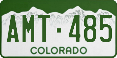 CO license plate AMT485