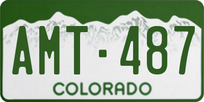 CO license plate AMT487