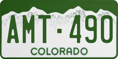 CO license plate AMT490