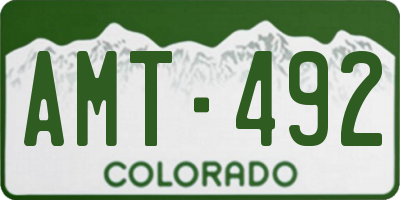 CO license plate AMT492