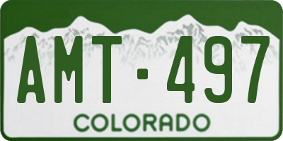 CO license plate AMT497