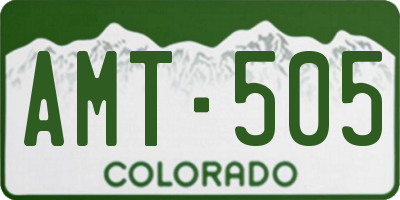CO license plate AMT505