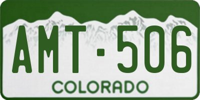 CO license plate AMT506