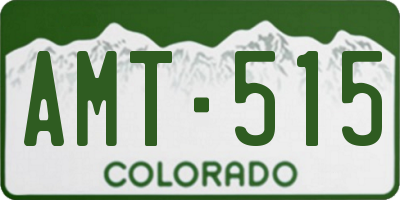 CO license plate AMT515