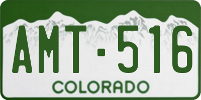 CO license plate AMT516