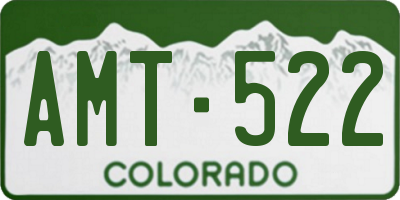 CO license plate AMT522