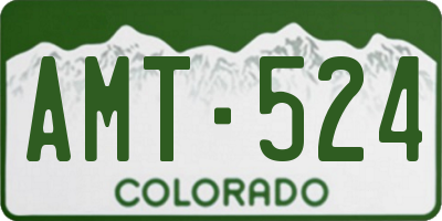 CO license plate AMT524