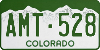 CO license plate AMT528