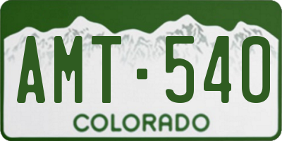 CO license plate AMT540