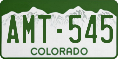 CO license plate AMT545