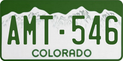 CO license plate AMT546