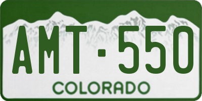 CO license plate AMT550