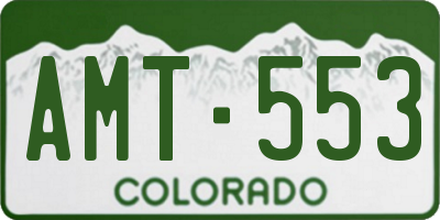 CO license plate AMT553
