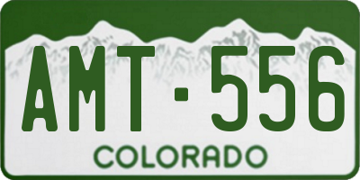 CO license plate AMT556